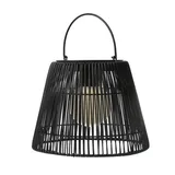 MARELIDA LED Solar Laterne/Hängeleuchte in Rattanoptik Solarleuchte schwarz