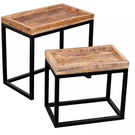 bene living Couchtisch 2er Set Lecce Mango natur