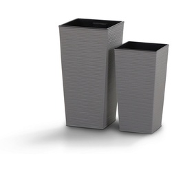 SIENA GARDEN Pflanzgefäß »ECO Nizza«, Kunststoff/Holzfaser, grau, rechteckig