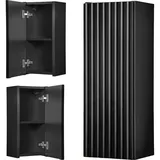 [en.casa] Hängeschrank Skelbolu 57x20x19 cm Schwarz