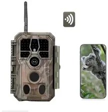 Wildkamera Wlan Fotofalle Jagdkamera Wildtierkamera 64MP 1296P 0,1s Schnelle Trigger Geschwindigkeit Nachtsicht Bewegungsmelder 120°PIR IP66 Wasserdichter - A280W Braun