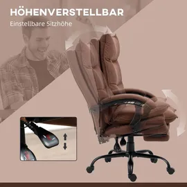 Vinsetto Massage-Bürostuhl Kunststoff Braun