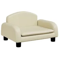 vidaXL Kindersofa Creme 50x40x30 cm Kunstleder