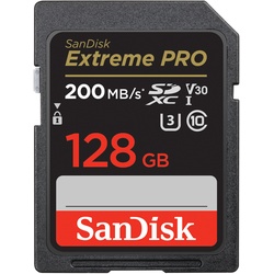 SanDisk Extreme PRO 128GB SDHC Speicherkarte, 200MB/s & 90MB/s Lese/Schreibgeschwindigkeit, UHS-I, Class 10, U3, V3