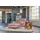 KAWOLA Relaxsessel CHARME Cord 130 x 95 x 160 cm Rosa mit Kissen