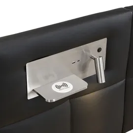 lanki international gmbh Polsterbett 180 x 200 cm Schwarz