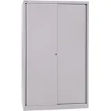 BISLEY Schiebetürenschrank ECO, SD12194S645 lichtgrau 4 Fachböden 120,0 x 43,0 x 198,0 cm