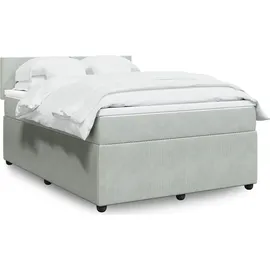 vidaXL Boxspringbett 140 x 200 cm Hellgrau