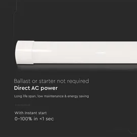 V-Tac VT-8048 - Unterbauleuchte, 40 W, 4800 lm, 4000 K, IP20, 120 cm