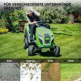 Wiltec Reifen für den Aufsitzmäher 15x6,00-6 4pr mit Schlauch und Winkelventil