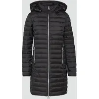 S.Oliver Lange Steppjacke mit Kapuze, Black, 44