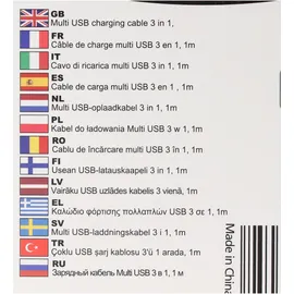 Heitech Multi USB-Ladekabel 3 in 1