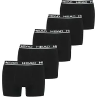 Head Herren Boxershorts, Multipack - Basic Boxer 5P ECOM, Stretch Cotton Schwarz XL