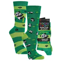 Socks4Fun Damen Jungen Herren Funsocken (2 Paar) 42-47 Panda - 42-47