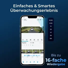 Reolink Überwachungskamera PoE 16MP UHD, Dual-Objektiv,Farb-Nachtsicht,Person/Fahrzeug/Tier-Erkennung,180°Panorama, Außenbereich - Weiß