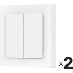 AQARA Lichtschalter Smart H2, WS-K08D, 4 Buttons, 2 Channels, 2 Stück