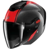 Shark RS Jet Carbon Skin, Jethelm - Schwarz/Rot - S