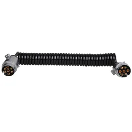 PRO PLUS Spiralkabel 4,5M Anhängerkabel 2x Stecker Verbindungskabel 7 polig Spiralleitung