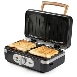 DOMO collection DOMO SANDWICH-WAFFEL-GRILL 3-IN-1 INKY BLACK Sandwichmaker Schwarz