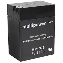 Multipower MP13-6 AGM 6V 13Ah – 4,8 / 6,3mm Faston