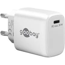 goobay 65406 USB-C PD Schnellladegerät 20 W) Weiß