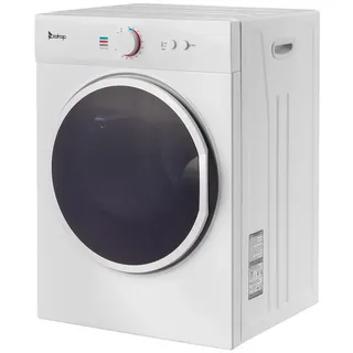 VINGLI Ablufttrockner 3KG, Wäschetrockner 220V 900W, Mini Trockner, Trockenmaschine, mit Knob, aus Edelstahl-Trommel & ABS