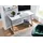 FineBuy Schreibtisch FineBuy Computertisch Hochglanz Weiß 120 cm Tisch Büro Metall