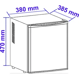 Sirge Kühlschrank 25 l 47 cm hoch Schwarz