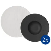 Villeroy & Boch Manufacture Italian Set White & Black