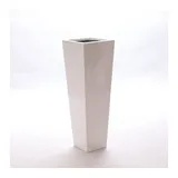 eleganteinrichten Pflanzkübel 38 x 38 x 100 cm Hochglanz-Weiß