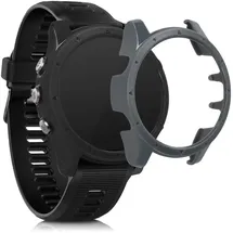 kwmobile 2X Hülle kompatibel mit Garmin Forerunner 935/945 - Fitnesstracker Case Set Schwarz Grau - ohne Tracker