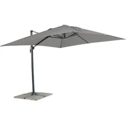 Primaster Ampelschirm Catania Anthrazit, 300 x 300 cm, 360° schwenkbar (inkl. Schutzhülle)