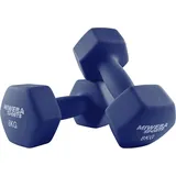 Miweba Sports Kurzhantel Gymnastikhanteln NKH100 - 9 Gewichtsklassen, (Set, Hanteln, Kurzhanteln, Gymnastikhanteln, Hantelset), Aerobic Hantel Set Kurzhantel Fitnesshanteln Gewichte blau 2 x 8,0 kg