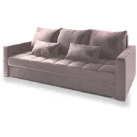 Masseno Bettsofa, Rosa, Textil, 222x83x86 cm, Wohnzimmer, Sofas & Couches, Schlafsofas