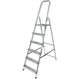 Alu-Klapptrittleiter 6stufig Trittleiter mit Plattform Klappleiter Stehleiter