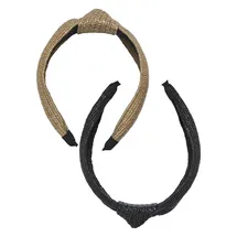 URBAN CLASSICS Braid Bast Headband 2-Pack", - schwarz,