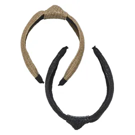 URBAN CLASSICS Braid Bast Headband 2-Pack", - schwarz,