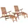 Mr. Deko Teak Deckchair Yacht Set 3-tlg. Beige