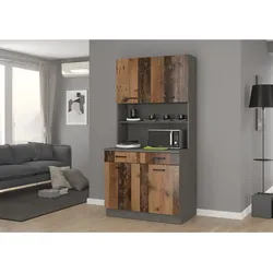 Buffet Küche Mario 100 Küchenzeile Küchenblock Einbauküche Old Wood Style Matera