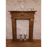 Wolkenstube Dekokamin braun Antik, Kaminkonsole, Kaminumrandung braun (70cm Breite)