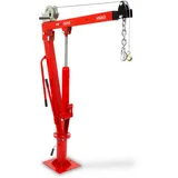 EBERTH Pick Up Kran mit 900 kg Traglast, Seilwinde, 360° Drehkranz, klappbar, stabiler Standfuß, Lasthaken & 1750 mm Hubhöhe