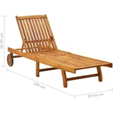 vidaXL Sonnenliege 114 x 67 x 85 cm Grün