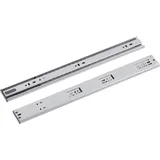 Metafranc Kugelpräzisionsvollauszug - 500 mm Länge - 35 kg Tragkraft - Soft-Close Dämpfung - Leichtes Laufverhalten - Seitenwandführung / Rollenauszug / Schubladenauszug / Schubladenschienen / 380959