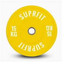 SF SUPRFIT Hantelscheiben Colored Bumper Plate White Logo (einzeln) gelb
