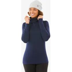 Skiunterwäsche Funktionsshirt Damen Rollkragen warm atmungsaktiv – BL 500 blau M