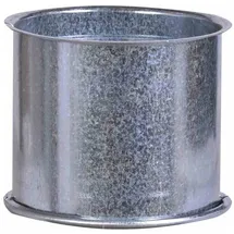 FireFix Doppelwandfutter Ø 100 mm aus unlackiertem Metall 0,06 m silber