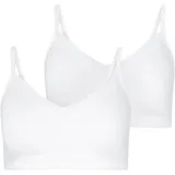 Jockey Bralette JOCKEY "Soft Stretch Lace", Damen, Gr. L, N-Gr, weiß, Jersey, Obermaterial: 92% Polyamid, 8% Elasthan, unifarben, bequem, BHs Bralette, verstellbare Träger für eine anpassbare Passform