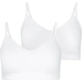 Jockey Bralette JOCKEY "Soft Stretch Lace", Damen, Gr. L, N-Gr, weiß, Jersey, Obermaterial: 92% Polyamid, 8% Elasthan, unifarben, bequem, BHs Bralette, verstellbare Träger für eine anpassbare Passform