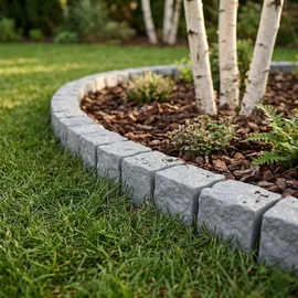 GARDENIX Rasenkante 240 x 10 x 10 cm 1 Stück Grau