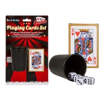 Spiele-Set Spielkarten Würfelbecher Knobelbecher 17 und 4 Skat Poker Karten Neu